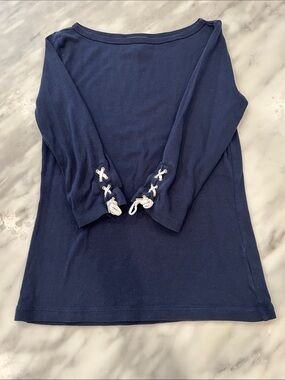 Ralph Lauren Navy Crew Neck Tee with LRL Label